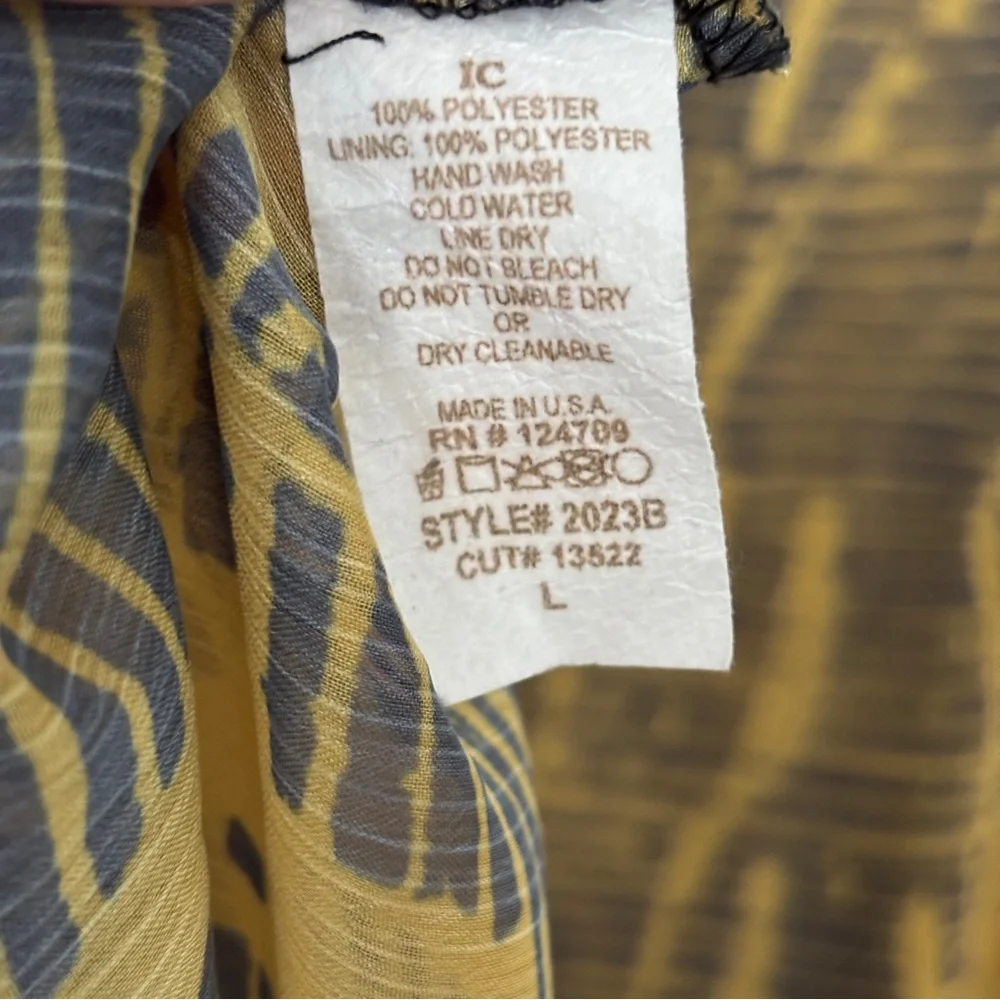 IC by Connie K Black and Gold sheer Blouse - Picture 7 of 7